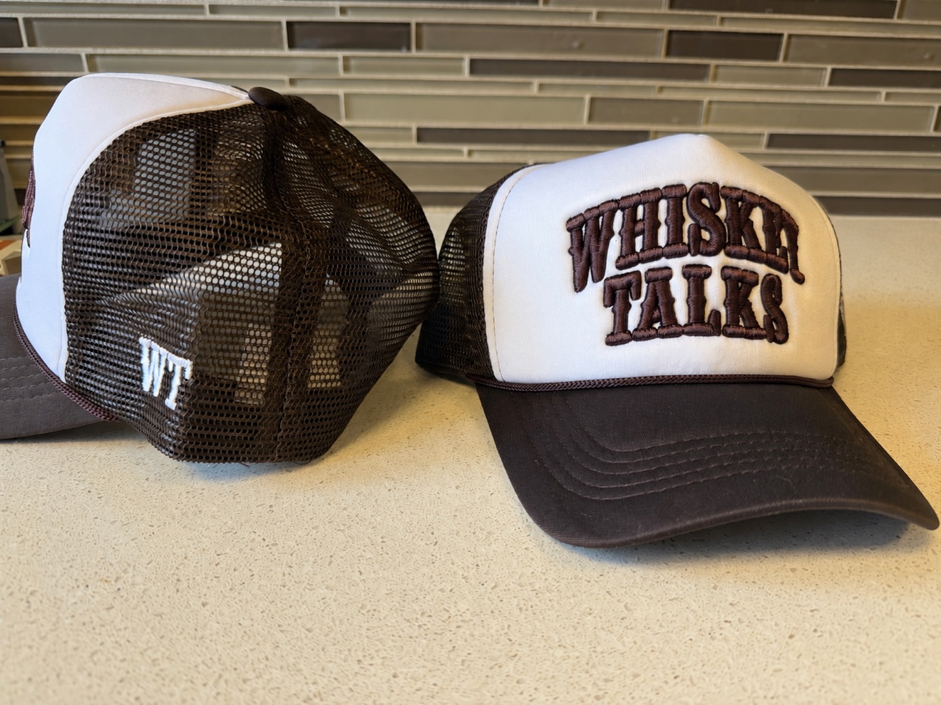 Whiskey Talks trucker hats